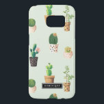 Geschilderde punten met Succulenten en Cacti Patte Samsung Galaxy S7 Hoesje<br><div class="desc">Cute en modern Samsung-hoesje met cactussen en succulenten in beschilderde hartenpotten met een achtergrond van munt. Dit gepersonaliseerde hoesje zal perfect zijn als cadeau. Soortgelijke design zijn beschikbaar.</div>