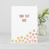 Geschilderde Puppy Paw afdrukken met aangepaste te Kaart (Staand voorkant)