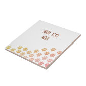 Geschilderde Puppy Paw afdrukken met aangepaste te Tegeltje (Zijkant)