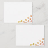 Geschilderde Puppy Paw Prints Notitiekaartje (Voorkant / Achterkant)