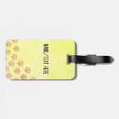 Geschilderde Puppy Paw Prints Oud Papier Aangepast Bagagelabel (Achterkant horizontaal)