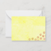 Geschilderde Puppy Paw Prints oud papier Notitiekaartje (Achterkant)