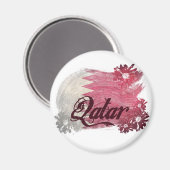 Geschilderde Qatarese vlag Magneet (Voorkant / Achterkant)