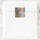 geschilderde reflecties vierkante sticker (Tas)