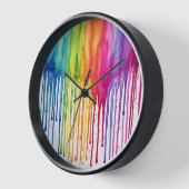 Geschilderde regenboog aquarel verf druppels Abstr (Hoek)