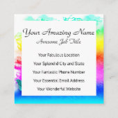 Geschilderde regenboogvlinders vierkante visitekaartje (Achterkant)