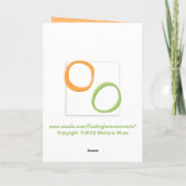 Geschilderde Retro Cirkels sinaasappel groene Verj Kaart (Achterkant)