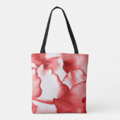 Geschilderde rode bloemblaadjes tote bag (Achterkant)