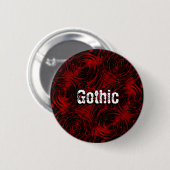 Geschilderde rode gotische Button (Voorkant /achterkant)