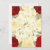 Geschilderde rode rozen bruiloft uitnodiging (Achterkant)