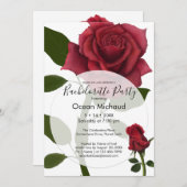 Geschilderde rode rozen | wit kaart (Voorkant / Achterkant)