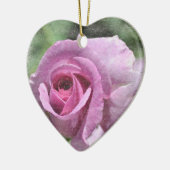Geschilderde Roos Heart Ornament (Links)
