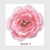 Geschilderde roze bloem sticker (Vel)