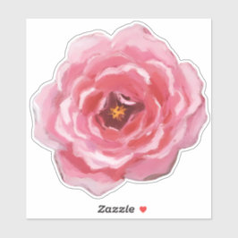 Geschilderde roze bloem sticker