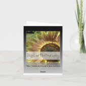 Geschilderde roze bloemen bedankkaart (Achterkant)