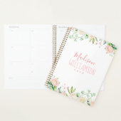 Geschilderde roze en groene Floral Planner (Display)