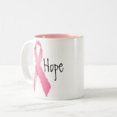 Geschilderde roze linthoop tweekleurige koffiemok (Voorkant links)