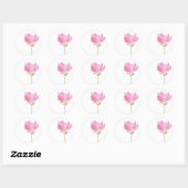 Geschilderde Roze Lotus stickers (Vel)