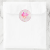 Geschilderde Roze Lotus stickers (Tas)