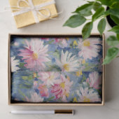 Geschilderde Roze Madeliefjes Découpage Tissuepapier (Geschenk)
