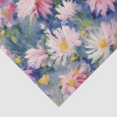 Geschilderde Roze Madeliefjes Découpage Tissuepapier (Detail)