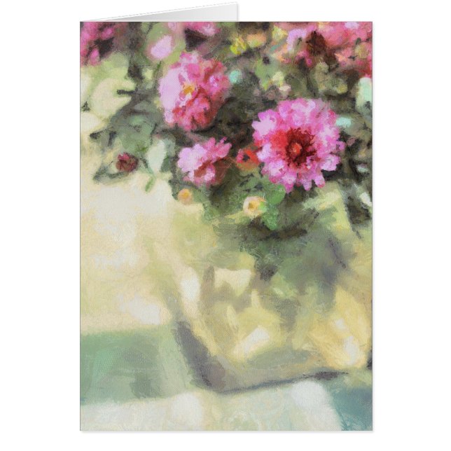 Geschilderde Roze Mums (Voorkant)