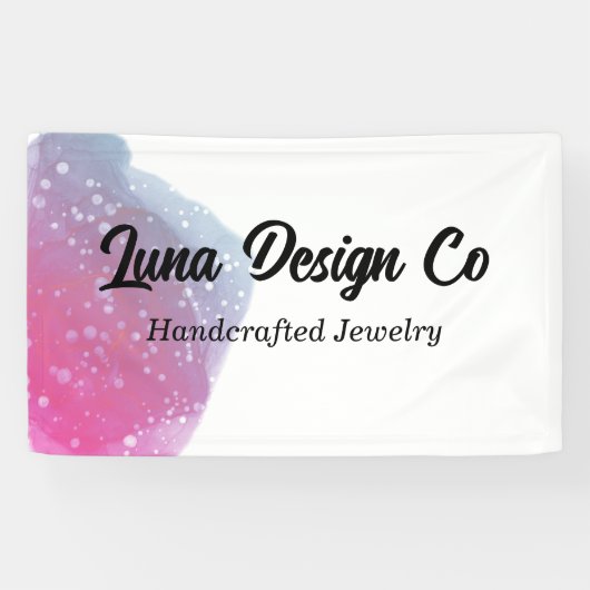 Geschilderde roze Rainbow Craft Show Business Bann Spandoek (Horizontaal)