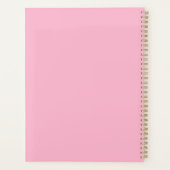 Geschilderde roze rozen en gouden glitter planner (Achterkant)