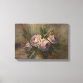 Geschilderde rozen 45 x 30 cm canvas afdruk (Voorkant)
