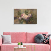 Geschilderde rozen 45 x 30 cm canvas afdruk (Insitu (Woonkamer))