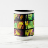 Geschilderde Ruiten Abstracte Mok (Midden)