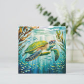 Geschilderde Schildpad Kaart (Staand voorkant)