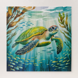 Geschilderde Schildpad Legpuzzel