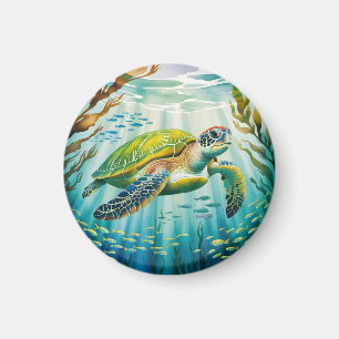 Geschilderde Schildpad Magneet