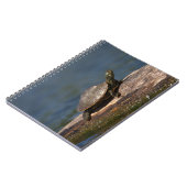 Geschilderde schildpad op een stam notitieboek (Linkerzijde)