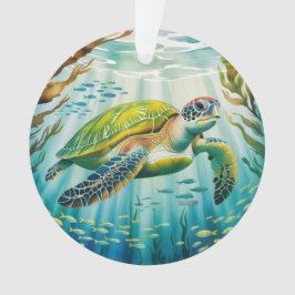 Geschilderde Schildpad Ornament