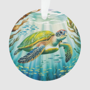 Geschilderde Schildpad Ornament