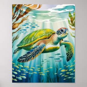 Geschilderde Schildpad Poster