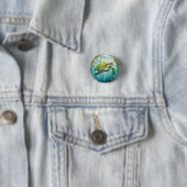 Geschilderde Schildpad Ronde Button 3,2 Cm (In situ)