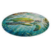 Geschilderde Schildpad Snijplank (Hoek)