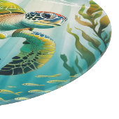 Geschilderde Schildpad Snijplank (Hoek)