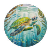 Geschilderde Schildpad Snijplank (Voorkant)