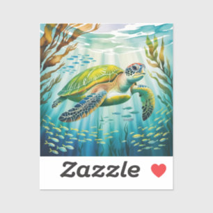 Geschilderde Schildpad Sticker