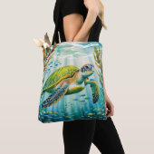 Geschilderde Schildpad Tote Bag (Dichtbij)