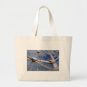 Geschilderde schildpadden (Chrysemys picta) grote  Tote Bag