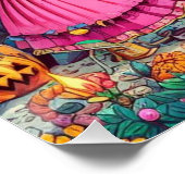 Geschilderde skeletten perfect poster (Hoek)