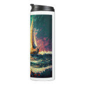 Geschilderde slokboot thermische trommel thermosbeker (Geroteerd rechts)