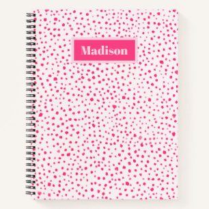 Geschilderde Smudge Stippen Preppy Hot Pink gepers Notitieboek