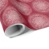 Geschilderde sneeuwvlok Kerst Rood Cadeaupapier (Rol Hoek)