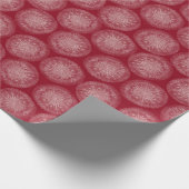 Geschilderde sneeuwvlok Kerst Rood Cadeaupapier (Hoek)